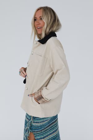 leni-plaid-corduroy-coat-beige/Beige