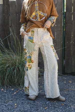 Aurelia Mix Print Pants: undefined