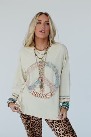 josephine-peace-patchwork-top-natural/Natural