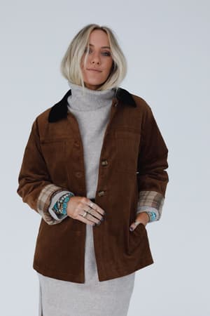 leni-plaid-corduroy-coat-camel/Camel