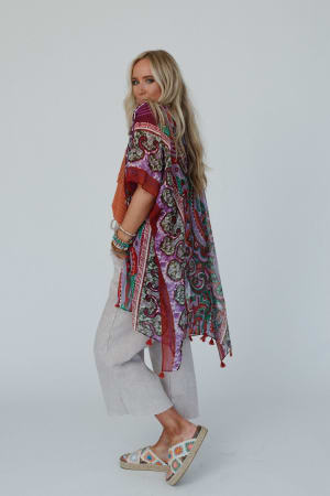 tabitha-floral-kimono-maroon/Maroon