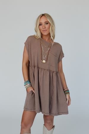 subtle-escape-textured-dress-acorn/Acorn