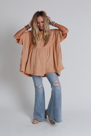 the-good-life-oversized-top-peach/Peach