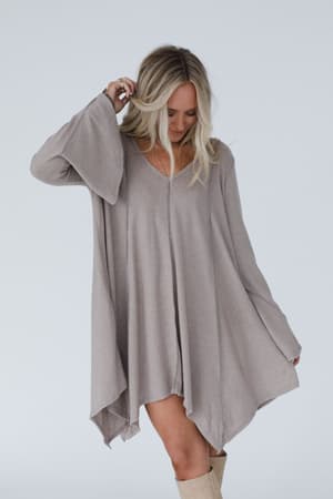 golden-hour-long-bell-sleeve-tunic-dress-latte/Latte
