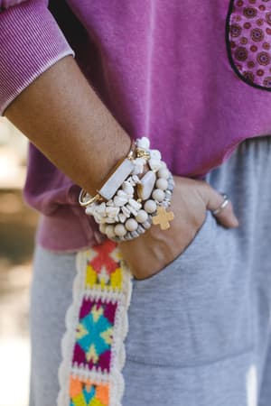 elyse-bracelet-set-white/White