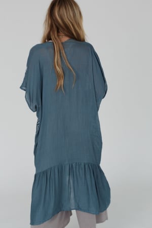 coronado-embroidered-longline-kimono-blue-gray/Blue Gray