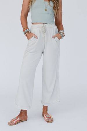 So Comfy Wide Leg Pant Cropped Length: undefined