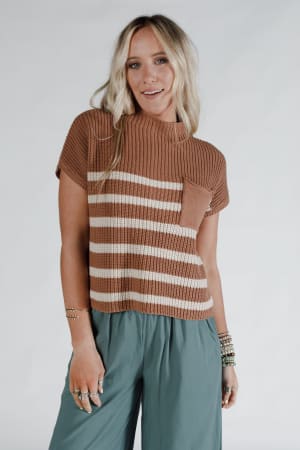 margot-striped-sweater-top-camel/Brown