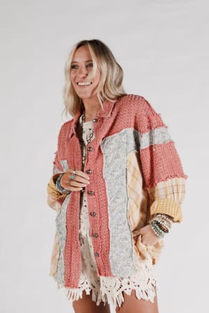 winslow-textured-shacket-brick/Red