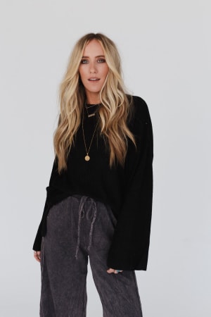 tricks-up-her-sleeve-sweater-black/Black