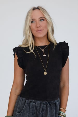 sweet-escape-top-black/Black