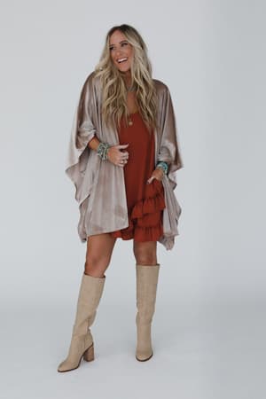 savoy-velvet-kimono-taupe/Taupe