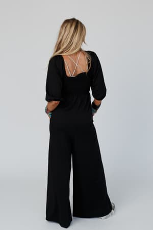 nick-of-time-smocked-jumpsuit-black/Black