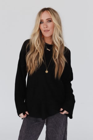 tricks-up-her-sleeve-sweater-black/Black