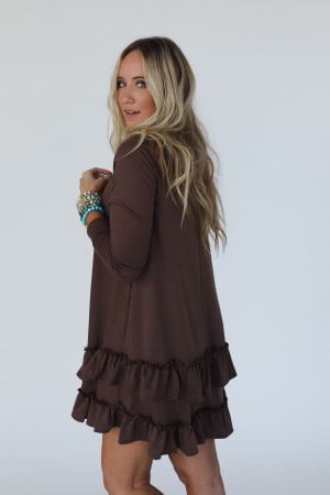 constance-ruffle-hem-long-sleeve-dress-khaki/Khaki