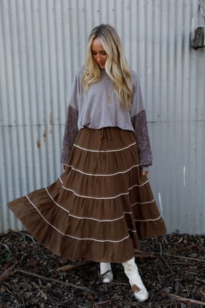 mossy-grove-maxi-skirt-mocha/Brown