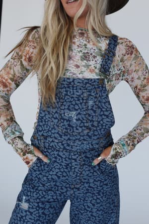 milly-distressed-hem-wide-leg-overall-blue-multi/Blue Multi