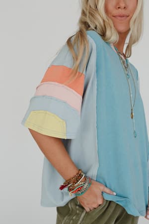 way-back-color-block-top-blue/Blue
