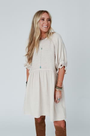 quinn-puff-sleeve-dress-natural/Natural