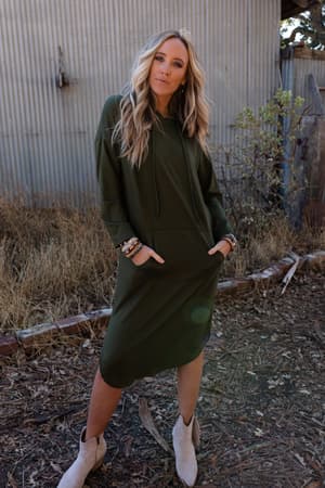 The Nest Your Go To Hoodie Dress: undefined