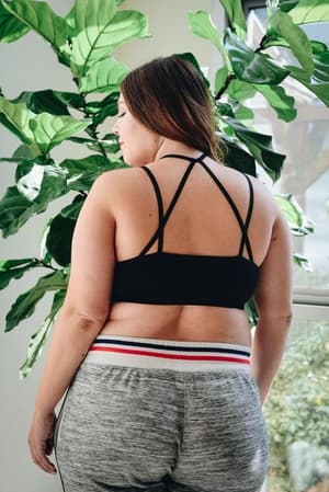 Floral Cut Out Plus Sized Bralette - Black - Three Bird Nest