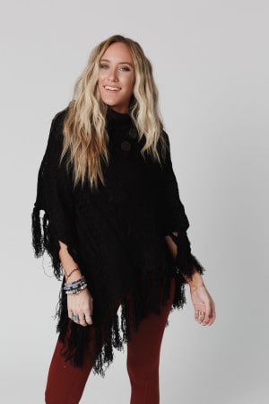Cozy Cabin Turtleneck Poncho: undefined
