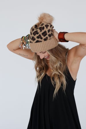 spot-on-leopard-print-beanie-camel/Camel