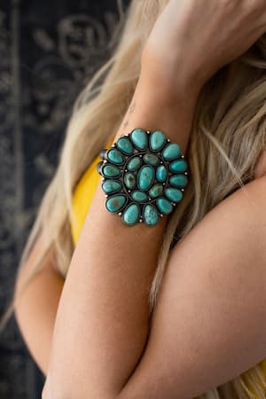 High Noon Turquoise Cuff Bracelet: undefined
