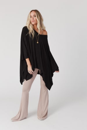 cher-solid-edge-flare-pant-mocha/Mocha