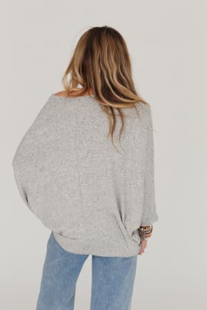 fly-with-me-batwing-sleeve-knit-sweater-heather-gray/Heather Gray