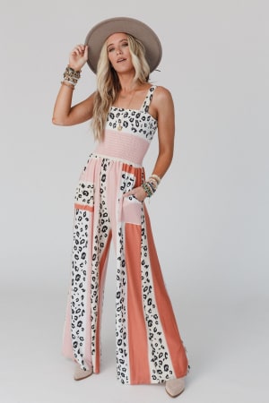 Serendipity Animal Print Jumpsuit: undefined