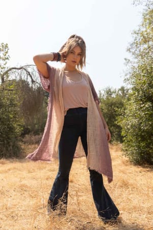 From Sea to Sea Ombre Kimono - Mauve - Three Bird Nest