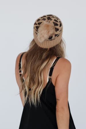 spot-on-leopard-print-beanie-camel/Camel