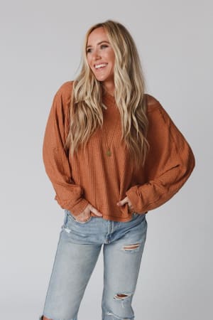 Drifter Waffle Knit Top: undefined