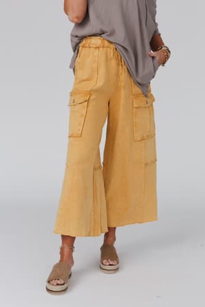 game-on-cargo-wide-leg-pant-mustard/Mustard