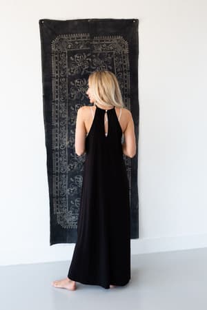 3BN Cecily High Neck Maxi Dress - Black | Dresses - Three Bird Nest