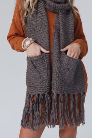 kolby-knitted-pocket-scarf-gray/Gray