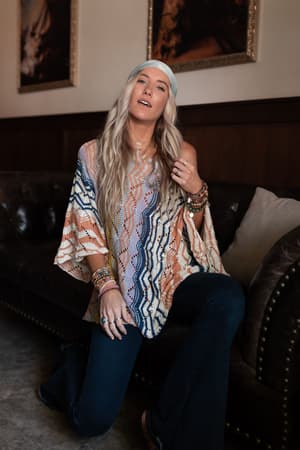 Rainbow Shores Knit Sweater: undefined