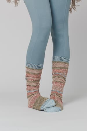 cecily-stripe-socks-blue/Blue