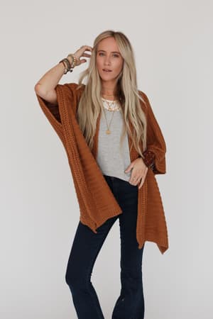 So Deserving Knit Ruana: undefined