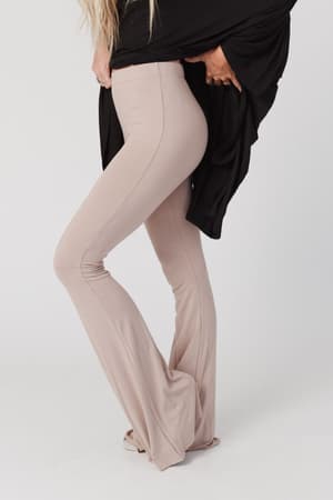 cher-solid-edge-flare-pant-mocha/Mocha