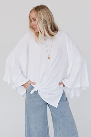 bell-sleeve-baseball-tee-white/White