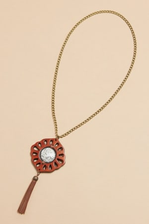 Whiskey Pendant Necklace - Ivory - Three Bird Nest