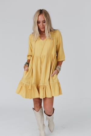 Tiny Dancer Ruffle Mini Dress: undefined