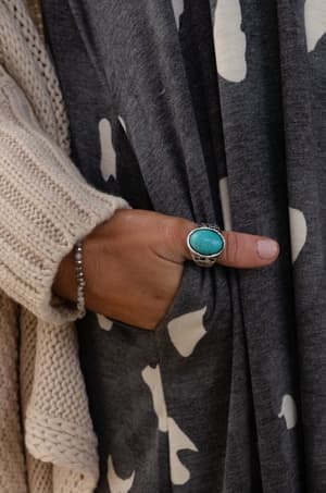 Riviera Maya Adjustable Turquoise Ring: undefined