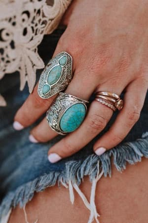 Mojave Turquoise Statement Ring - Three Bird Nest