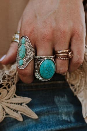 Mojave Turquoise Statement Ring - Three Bird Nest