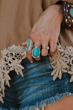 Mojave Turquoise Statement Ring - Three Bird Nest