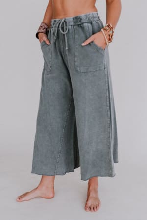 Relaxing Robin Wide Leg Pant - Ash - Three Bird Nest