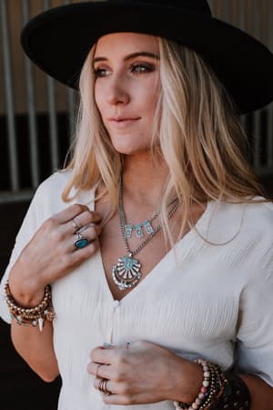 Spring Sun Necklace - Turquoise - Three Bird Nest
